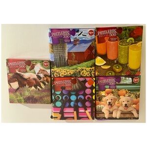 Puzzlebug Deluxe Jigsaw Puzzle Bundle of 5 • 350–500 Pieces • Complete